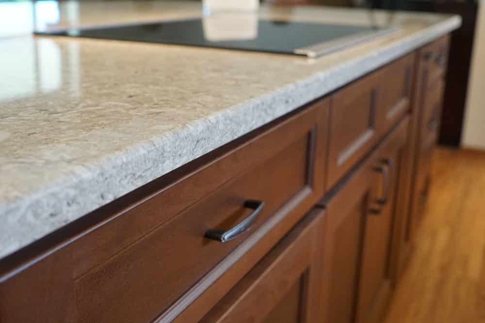 Close-up of a white countertop.