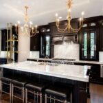 Black and White Marble Countertops in Inner Decoration